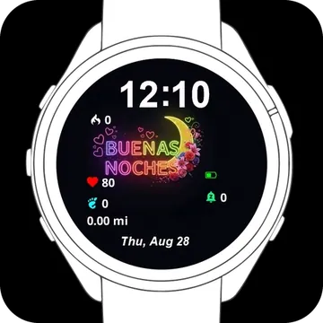 Buenas Noches Garmin watch face preview