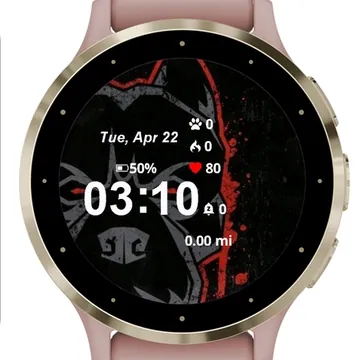 Bulldog Garmin watch face preview