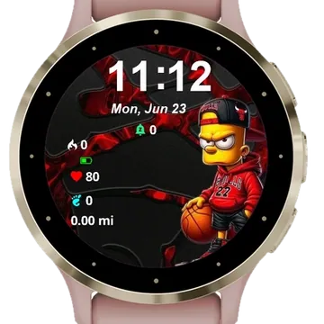 Bulls Garmin watch face preview