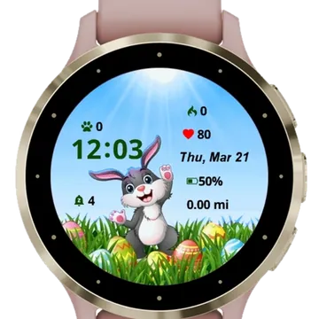 Bunny Bliss Garmin watch face preview