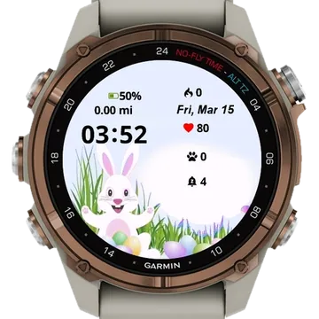 Bunny Eggs 2 Garmin watch face preview