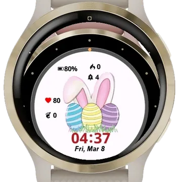 Bunny Eggs Garmin watch face preview