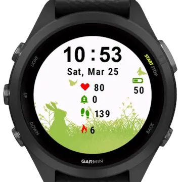 Bunny In The Grass Garmin watch face preview