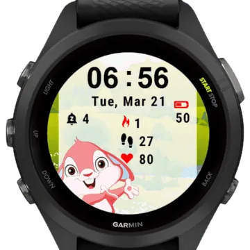 Bunny Portrait Garmin watch face preview