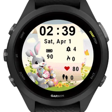 Bunny Portrait Garmin watch face preview