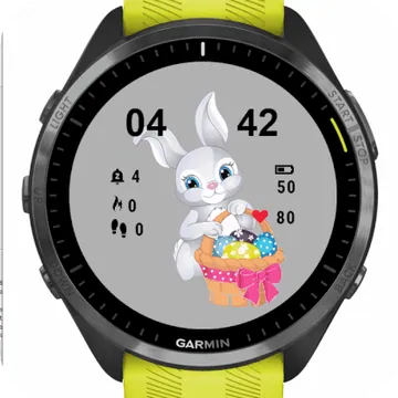 Bunny With Eggs Garmin watch face preview