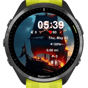 Burn Ship Garmin watch face preview