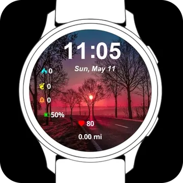 Burning Horizon Garmin watch face preview