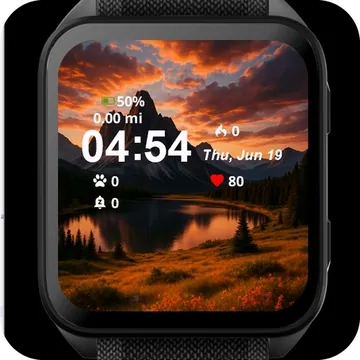 Burning Horizon Garmin watch face preview