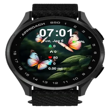 Butterflies Flying Air Garmin watch face preview