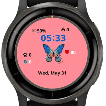 Butterfly Garmin watch face preview