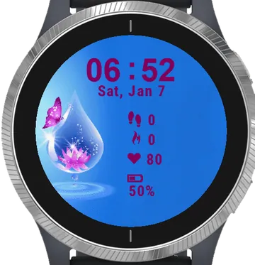 Butterfly Garmin watch face preview