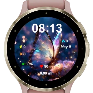 Butterfly Garmin watch face preview