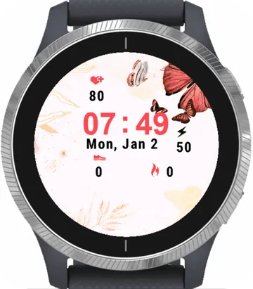 Butterfly Garmin watch face preview