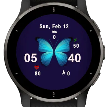 Butterfly Garmin watch face preview