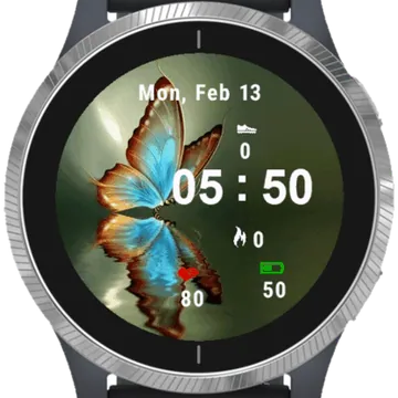 Butterfly Animation Garmin watch face preview