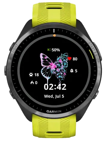 Butterfly Arthestic Garmin watch face preview