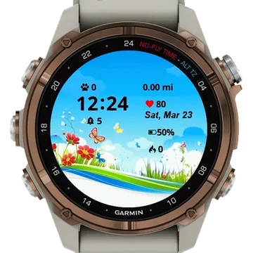 Butterfly Background Garmin watch face preview