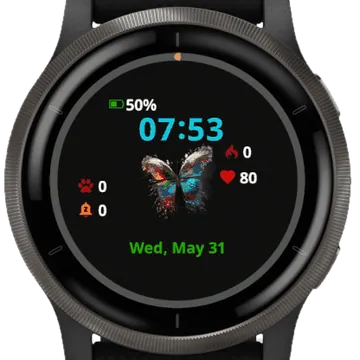 Butterfly Color Garmin watch face preview