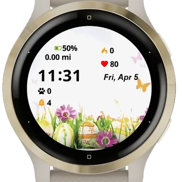 Butterfly Easter Garmin watch face preview