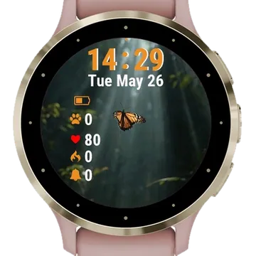 Butterfly Flying Air Garmin watch face preview
