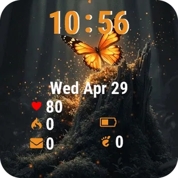 Butterfly Flying Garmin watch face preview