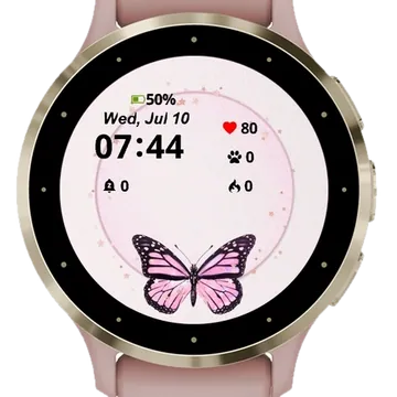 Butterfly Frame Garmin watch face preview