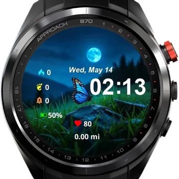 Butterfly Landscape Garmin watch face preview