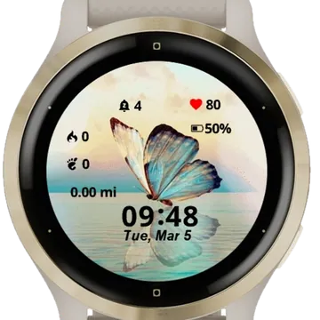 Butterfly Nature Garmin watch face preview