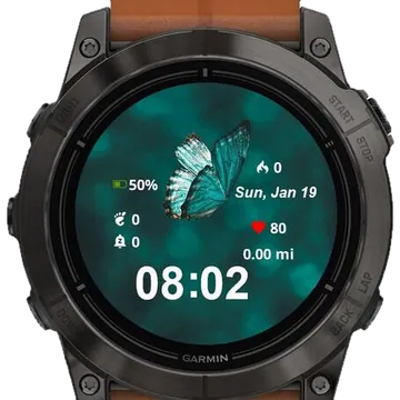 Butterfly Symbolism Garmin watch face preview