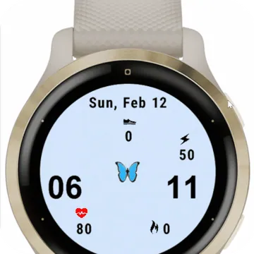 Butterfly Wallpaper Garmin watch face preview