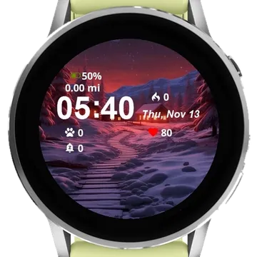 Cabin Cottage Garmin watch face preview