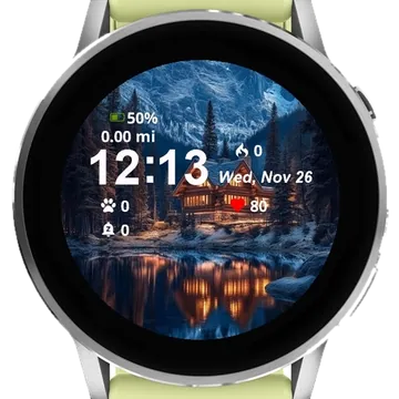 Cabin Mountains Starr Sky Garmin watch face preview