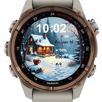 Cabin Wonderland Garmin watch face preview