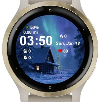 Cabin Woods Garmin watch face preview
