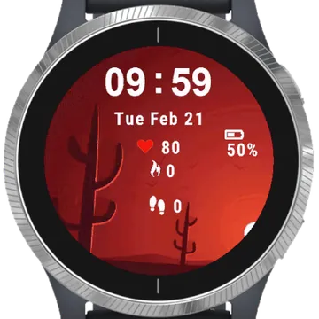 Cactuses Desert Garmin watch face preview