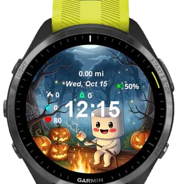 Campfire Halloween Garmin watch face preview