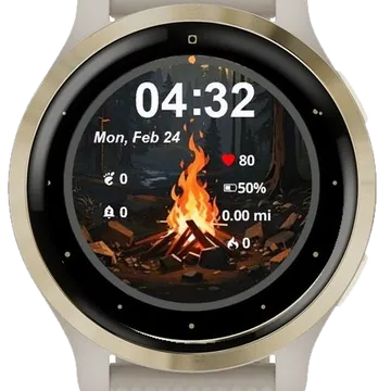 Campfire Garmin watch face preview