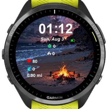 Camping Garmin watch face preview