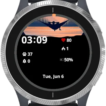 Canopy Holiday Garmin watch face preview