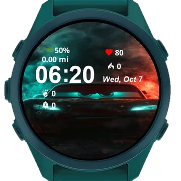 Cars Dark Smoke Coming Out Garmin watch face preview