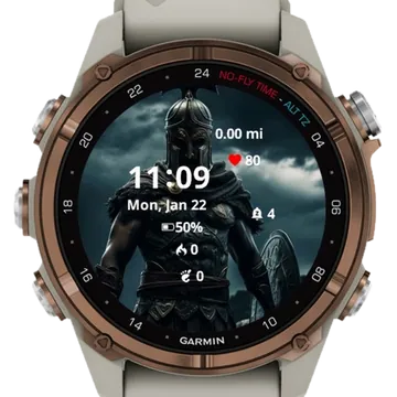 Carthaginian warrior Garmin watch face preview