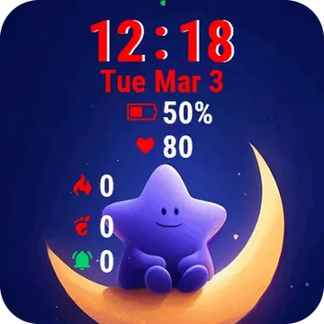 Cartoon Character Garmin watch face preview