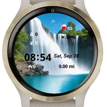 Cascade Garmin watch face preview