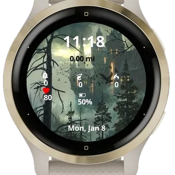 Castle Dracula Garmin watch face preview