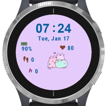 Cat and Minnie Garmin watch face preview