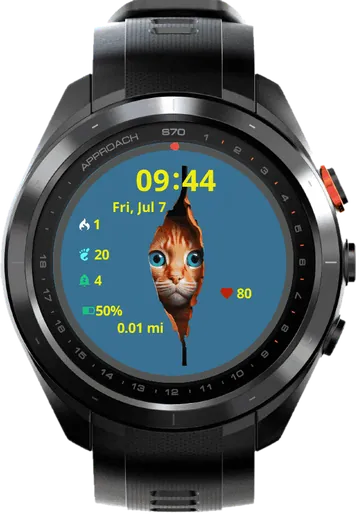 Cat Drawing Garmin watch face preview
