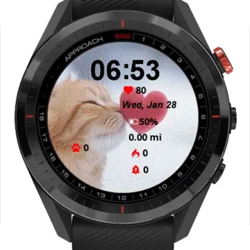 Cat Heart Its Mouth Garmin watch face preview