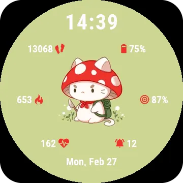 CatAdventurer Garmin watch face preview