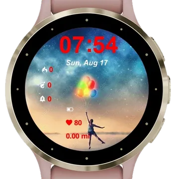 Catch Balloons Garmin watch face preview